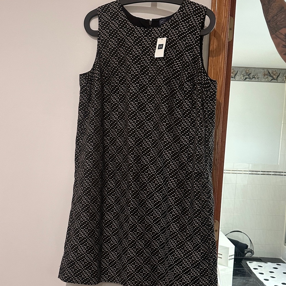 GAP Black and White Patterned Mini Dress
